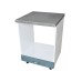 Corp pentru cuptor incorporabil cu sertar Zebra, Alb/MDF Albastru, cu blat beton, 60 x 85 x 60 cm